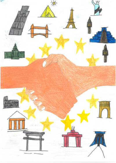 2025 Ausstellung - Europa, Frieden und Gemeinschaft Emma Geisler, 3. Klasse, Schwaz