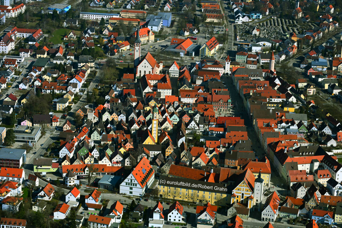 Altstadt Mindelheim Luftbild
