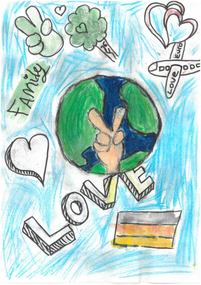 2025 Ausstellung - Europa, Frieden und Gemeinschaft Amelie Addison, 9 Jahre, East Grinstead